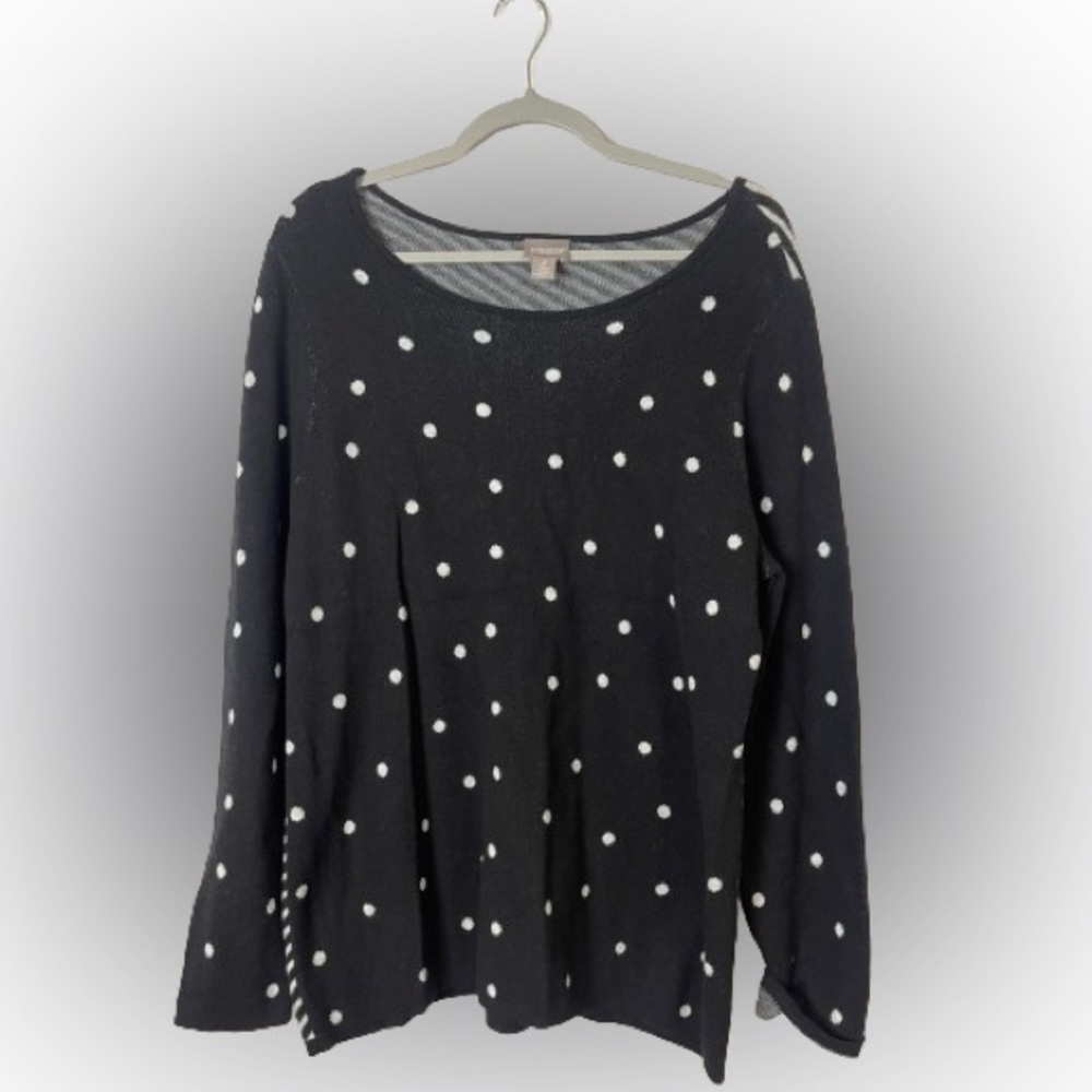 Chico’s women’s size 2, black and white sweater